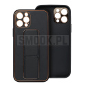 Futerał LEATHER CASE KICKSTAND do IPHONE 15 Plus czarny