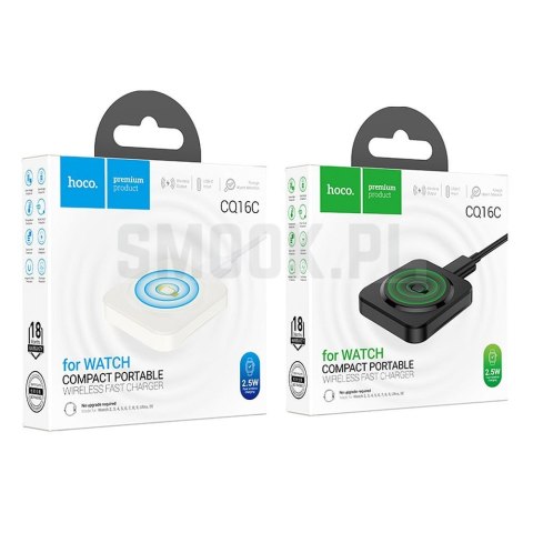 HOCO ładowarka indukcyjna kompatybilna z APPLE iWatch 2,5W CQ16C biała HOCO ładowarka indukcyjna kompatybilna z APPLE iWatch 2,5W CQ16C biała