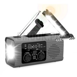 PRISTAR radio FM z latarką 4000 mAh YX318 szare