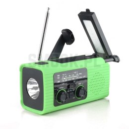 PRISTAR radio FM z latarką 4000 mAh YX318 zielone