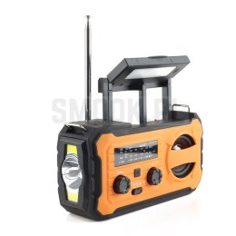 PRISTAR radio FM z latarką 4000 mAh YX328 pomarańczowe