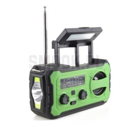 PRISTAR radio FM z latarką 4000 mAh YX328 zielone