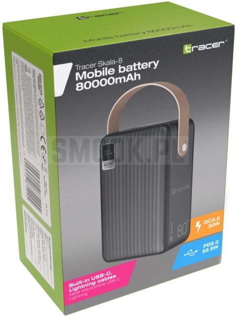 Powerbank Tracer 80000mAh Czarny
