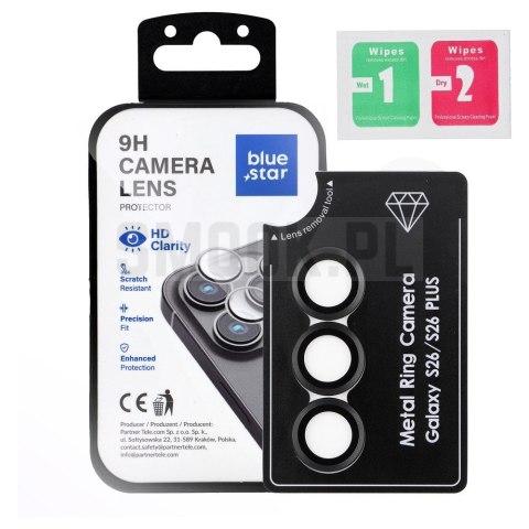 Szkło na aparat BLUE STAR Easy Install do SAMSUNG S26 czarne