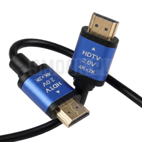 Kabel HDMI 2.0 Blue Star 4K 120Hz - High Speed, HDR, ARC, Ethernet, AWM, 18Gbps 1,5 m czarny