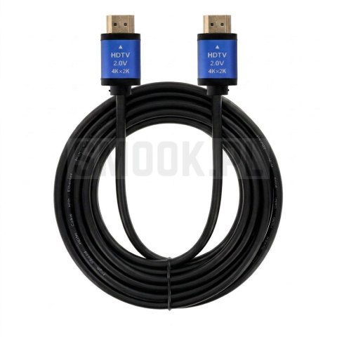 Kabel HDMI 2.0 Blue Star 4K 120Hz - High Speed, HDR, ARC, Ethernet, AWM, 18Gbps 1,5 m czarny