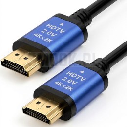 Kabel HDMI 2.0 Blue Star 4K 120Hz - High Speed, HDR, ARC, Ethernet, AWM, 18Gbps 3 m czarny