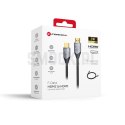Kabel HDMI 2.1 Forcell Cafule 8K 60Hz / 4K 120Hz - Ultra High Speed, HDR, eARC, VRR, 48Gbps 1 m czarny 0INT