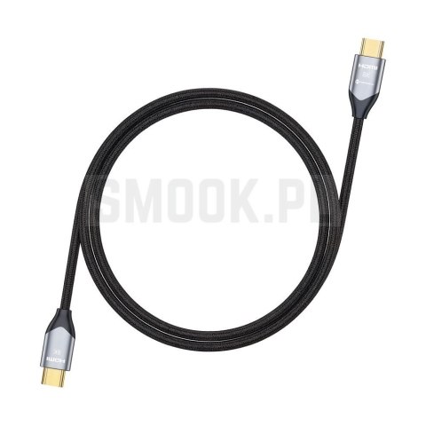 Kabel HDMI 2.1 Forcell Cafule 8K 60Hz / 4K 120Hz - Ultra High Speed, HDR, eARC, VRR, 48Gbps 2 m czarny 0INT