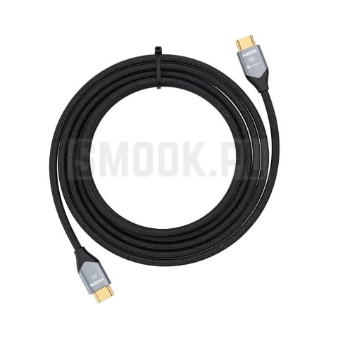 Kabel HDMI 2.1 Forcell Cafule 8K 60Hz / 4K 120Hz - Ultra High Speed, HDR, eARC, VRR, 48Gbps 5 m czarny 0INT