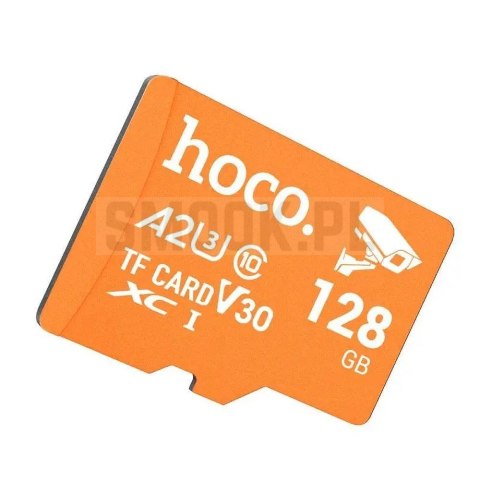 Karta pamięci microSD 128GB class 10 UH-1 U3 V3 A2 Hoco pomarańczowa