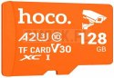 Karta pamięci microSD 128GB class 10 UH-1 U3 V3 A2 Hoco pomarańczowa