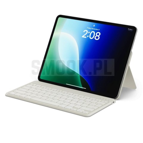 Klawiatura bezprzewodowa QWERTY z podstawką na smartfon/tablet Satechi OntheGo piaskowa