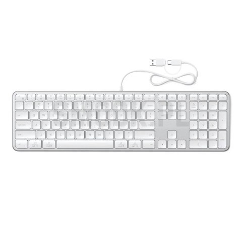 Klawiatura przewodowa USB A/USB C QWERTY Dual (Mac/Windows) Satechi Slim LX3 Wired szara