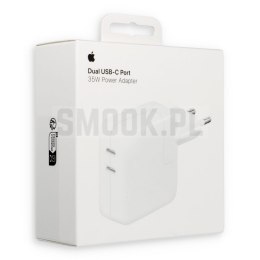 Oryginalna ładowarka sieciowa Apple MW2K3ZM/A 2x Typ C 35W biała blister