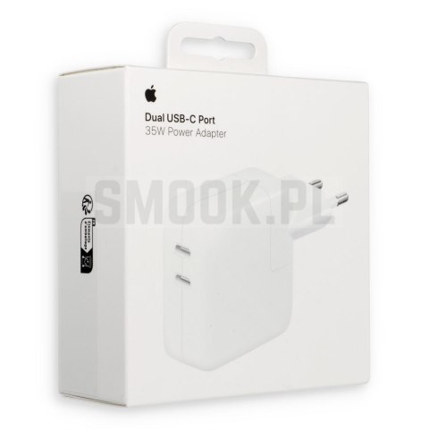 Oryginalna ładowarka sieciowa Apple MW2K3ZM/A 2x Typ C 35W biała blister