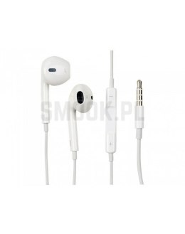 Oryginalne Słuchawki przewodowe douszne Apple A1472 EarPods MNHF2ZM/A 3,5mm blister białe