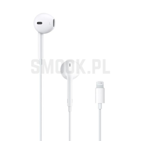 Oryginalne Słuchawki przewodowe douszne Apple A1748 EarPods MWTY3ZM/A Lightning blister białe
