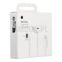 Oryginalne Słuchawki przewodowe douszne Apple A1748 EarPods MWTY3ZM/A Lightning blister białe