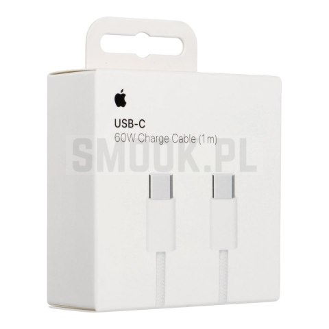 Oryginalny Kabel USB C do C 60W Apple MW493ZM/A A2795 1m blister biały