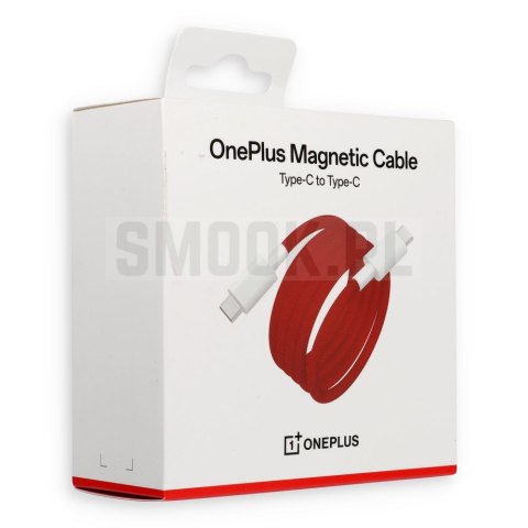 Oryginalny kabel magnetyczny USB-C do USB-C 10A OnePlus czerwony