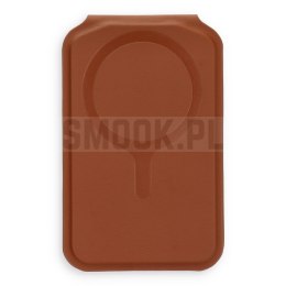 Portfel z podstawką ze skóry kompatybilny z MagSafe Satechi Vegan Leather Wallet Stand brązowy