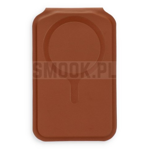 Portfel z podstawką ze skóry kompatybilny z MagSafe Satechi Vegan Leather Wallet Stand brązowy
