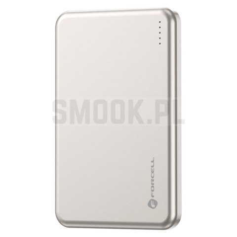 Powerbank zgodny z MagSafe Forcell F-Energy Slim F5K9 QC4.0 PD3.0 15W 5000 mAh cloud dancer 0INT