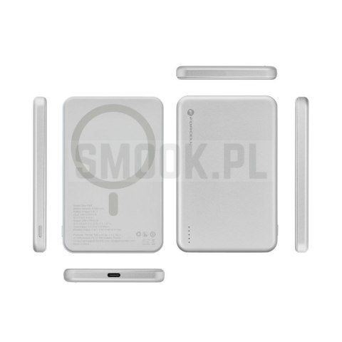 Powerbank zgodny z MagSafe Forcell F-Energy Slim F5K9 QC4.0 PD3.0 15W 5000 mAh cloud dancer 0INT