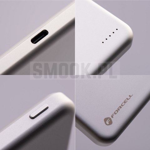 Powerbank zgodny z MagSafe Forcell F-Energy Slim F5K9 QC4.0 PD3.0 15W 5000 mAh cloud dancer 0INT