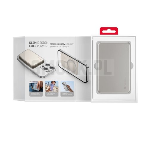 Powerbank zgodny z MagSafe Forcell F-Energy Slim F5K9 QC4.0 PD3.0 15W 5000 mAh cloud dancer 0INT
