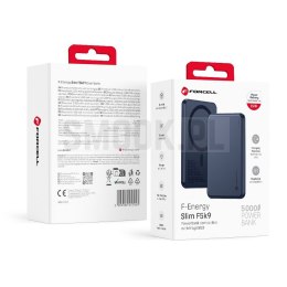 Powerbank zgodny z MagSafe Forcell F-Energy Slim F5K9 QC4.0 PD3.0 15W 5000 mAh granatowy 0INT