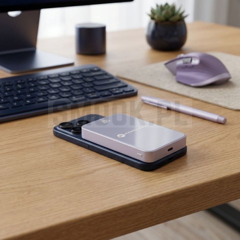 Powerbank zgodny z MagSafe Forcell F-Energy SuperSlim F10K8 QC4.0 PD3.0 15W 10000 mAh fioletowy 0INT