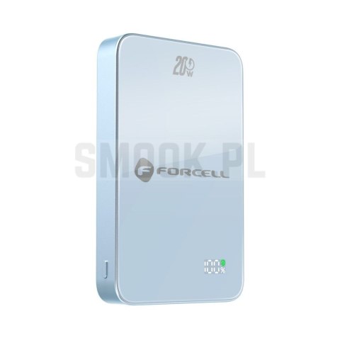 Powerbank zgodny z MagSafe Forcell F-Energy SuperSlim F10K8 QC4.0 PD3.0 15W 10000 mAh niebieski 0INT