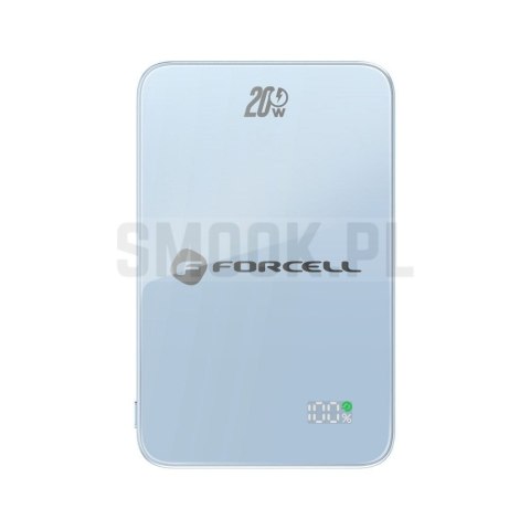 Powerbank zgodny z MagSafe Forcell F-Energy SuperSlim F10K8 QC4.0 PD3.0 15W 10000 mAh niebieski 0INT
