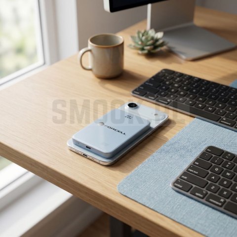 Powerbank zgodny z MagSafe Forcell F-Energy SuperSlim F10K8 QC4.0 PD3.0 15W 10000 mAh niebieski 0INT