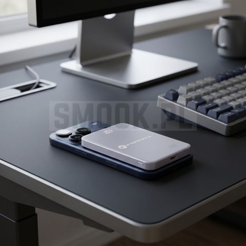 Powerbank zgodny z MagSafe Forcell F-Energy SuperSlim F5K8 QC4.0 PD3.0 15W 5000 mAh fioletowy 0INT