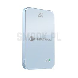 Powerbank zgodny z MagSafe Forcell F-Energy SuperSlim F5K8 QC4.0 PD3.0 15W 5000 mAh niebieski 0INT