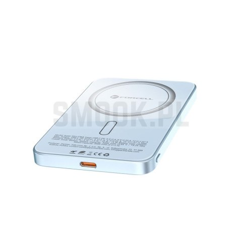 Powerbank zgodny z MagSafe Forcell F-Energy SuperSlim F5K8 QC4.0 PD3.0 15W 5000 mAh niebieski 0INT