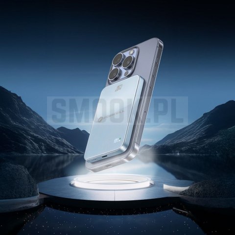 Powerbank zgodny z MagSafe Forcell F-Energy SuperSlim F5K8 QC4.0 PD3.0 15W 5000 mAh niebieski 0INT