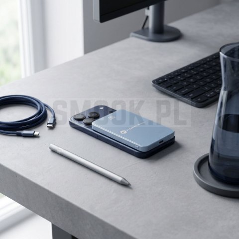 Powerbank zgodny z MagSafe Forcell F-Energy SuperSlim F5K8 QC4.0 PD3.0 15W 5000 mAh niebieski 0INT