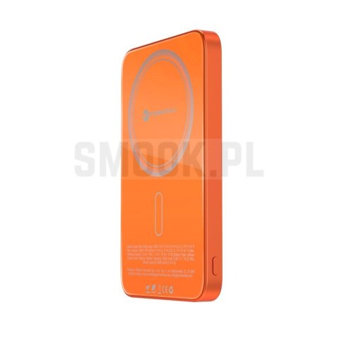 Powerbank zgodny z MagSafe Forcell F-Energy SuperSlim F5K8 QC4.0 PD3.0 15W 5000 mAh pomarańczowy 0INT