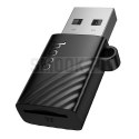 Czytnik kart TF 2.0 USB-A Hoco HB53 czarny