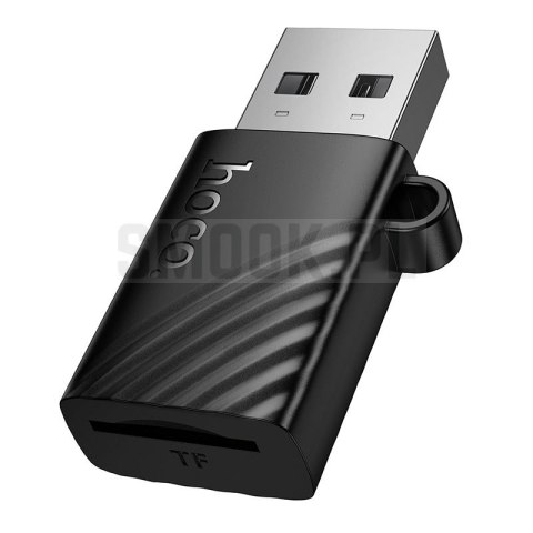 Czytnik kart TF 2.0 USB-A Hoco HB53 czarny