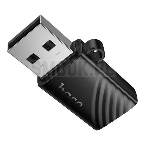 Czytnik kart TF 2.0 USB-A Hoco HB53 czarny