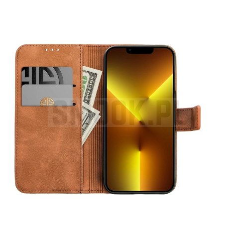 Etui z klapką na Honor 600 LITE Tender Book brązowe