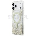GUESS futerał do IPHONE 17 Pro Max kompatybilny z MagSafe GUHMP17XRGRGED (Resin Bottom Glitter) złoty