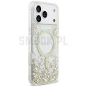 GUESS futerał do IPHONE 17 Pro Max kompatybilny z MagSafe GUHMP17XRGRGED (Resin Bottom Glitter) złoty