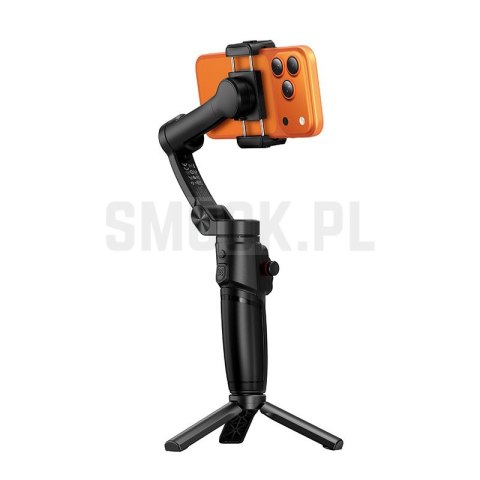 Gimbal z 3-osiową stabilizacją z pilotem bezprzewodowym Hoco K91 czarny