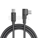 Kabel USB C do USB C Forcell F-Energy QC4.0 PD 5A 100W Cafule 90° 2 m CC-1Deg czarny 0INT